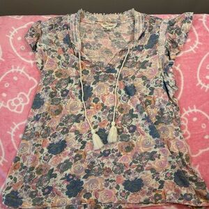 Lucky Brand Pastel Floral Top